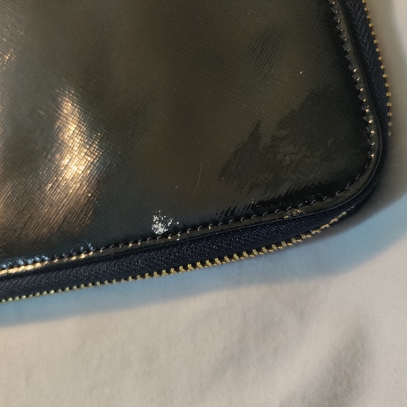 Tory Burch blue patent leather Continental wallet - Picture 4 of 8